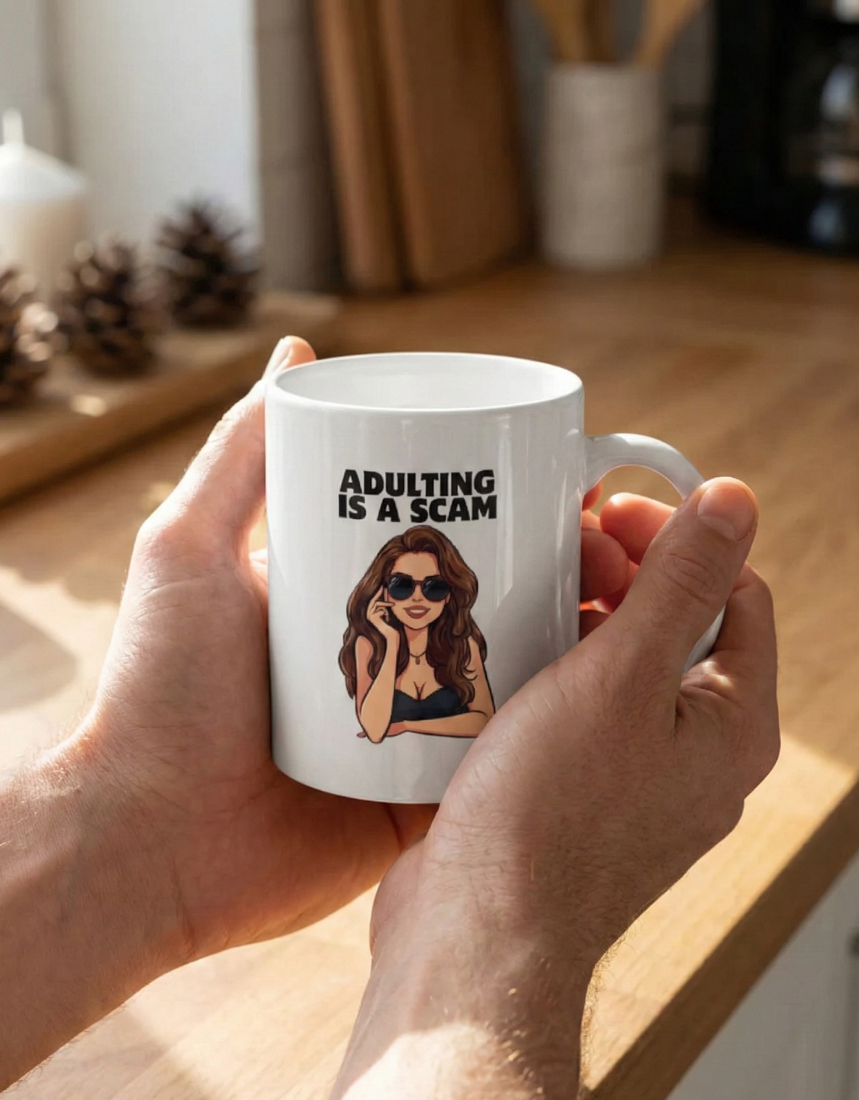 "Adulting Is A Scam" Coffee Mug